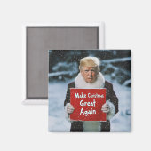 サンタトランプ：「再びクリスマス素晴らしを作る」 マグネット (正面/裏面)
