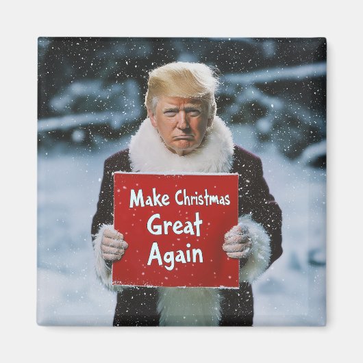 サンタトランプ：「再びクリスマス素晴らしを作る」 マグネット (正面)