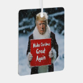 サンタトランプ:「再びクリスマス素晴らしを作る」 メタルオーナメント (正面右)