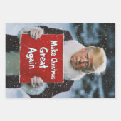 サンタトランプ:「再びクリスマス素晴らしを作る」 ラッピングペーパーシート (正面3)