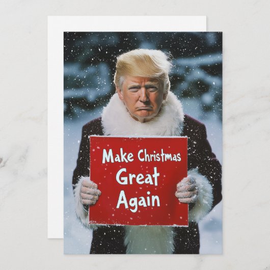サンタトランプ：「再びクリスマス素晴らしを作る」 招待状 (正面/裏面)