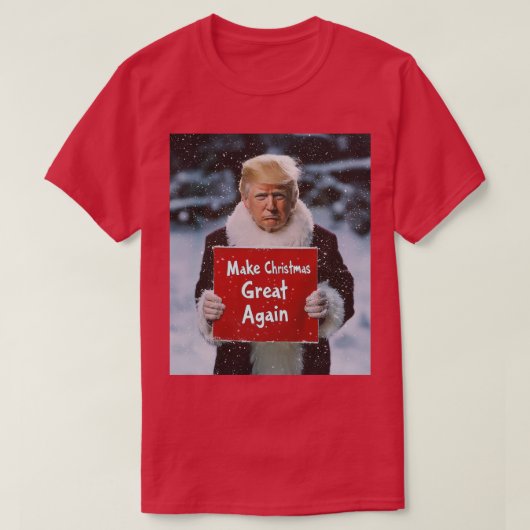 サンタトランプ:「再びクリスマス素晴らしを作る」 Tシャツ (デザイン正面)