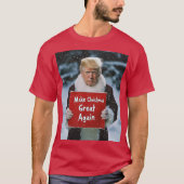 サンタトランプ:「再びクリスマス素晴らしを作る」 Tシャツ (正面)