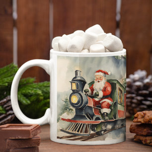 サンタトレインクリスマス コーヒーマグカップ