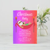 サンタトロピカルサマークリスマスパーティー招待状 招待状 (スタンド正面)