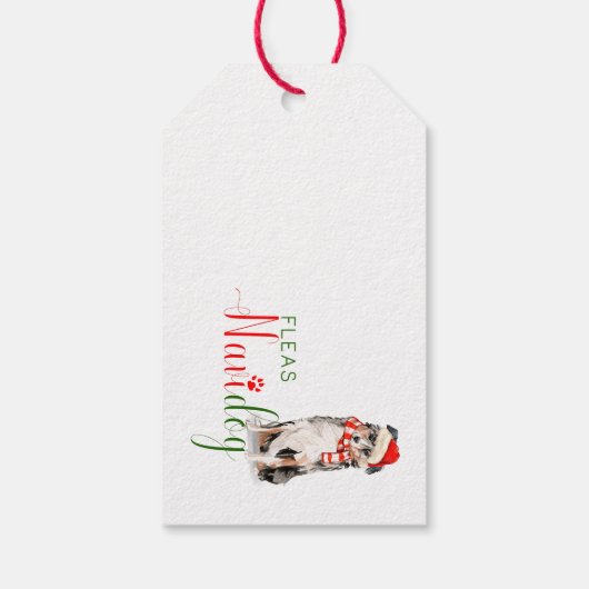 サンタドッグオーストラリア羊飼いのクリスマス ギフトタグ (裏面)