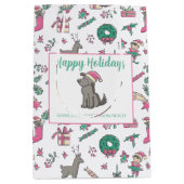 サンタドッグクリスマス株式会社 ミディアムペーパーバッグ (正面)