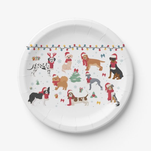 サンタドッグス ペーパープレート (正面)