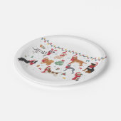 サンタドッグス ペーパープレート (アングル)