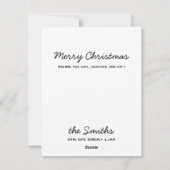 サンタドッグブラックラブラドールレトリバー シーズンカード (裏面)