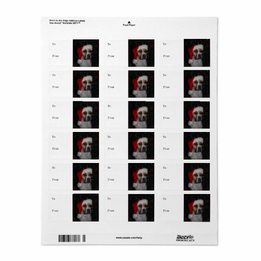 サンタドッグ ラベル (フルシート)