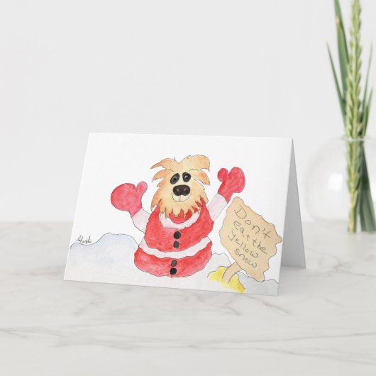 サンタドッグ - 黄色の雪を食べるな シーズンカード (正面)