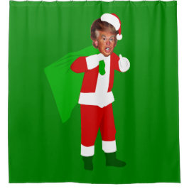 サンタドナルドのトランプおもしろいリスマス シャワーカーテン