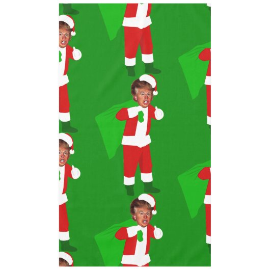 サンタドナルドのトランプおもしろいリスマス テーブルクロス (正面)