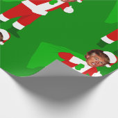 サンタドナルドのトランプおもしろいリスマス ラッピングペーパー (角)