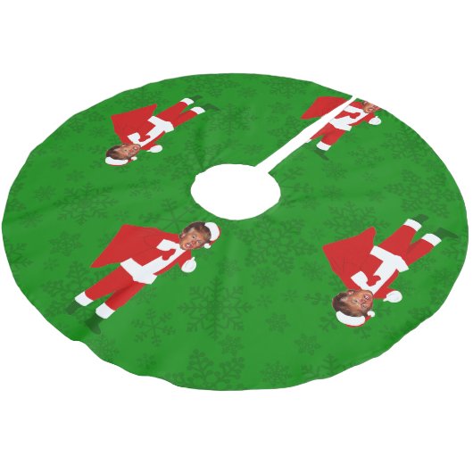 サンタドナルドの醜いクリスマス ブラッシュドポリエステルツリースカート (アングル)