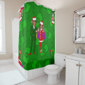 サンタドナルドメラニヤンプクリスマスマネー シャワーカーテン (インサイチュ)