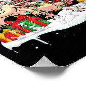 サンタドベルマンライディングアクソロトルクリスマスオーナーキッド ポスター (角)