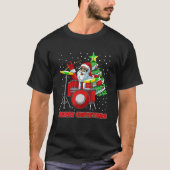 サンタドラマークリスマスパジャマXマスドラムプレーヤーM Tシャツ (正面)