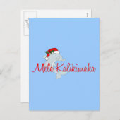 サンタドルフィンハワイアンクリスマス シーズンポストカード (正面/裏面)