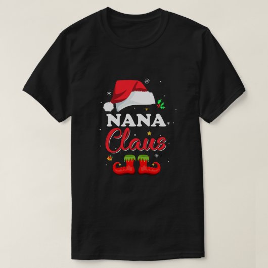 サンタナナクロースが家族のパジャマとクリスマス Tシャツ (デザイン正面)