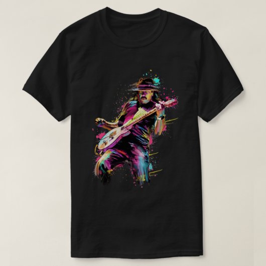 サンタナポップ・アートのカラフルアクラシックートTシャツ Tシャツ (デザイン正面)