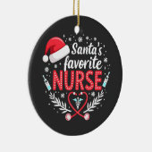 サンタナースお気に入りのクリスマス看護 セラミックオーナメント (右)