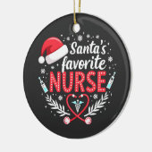 サンタナースお気に入りのクリスマス看護 セラミックオーナメント (左)