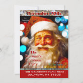 サンタニコニングハッピークリスマスクリスマスパーティー 招待状 (正面)