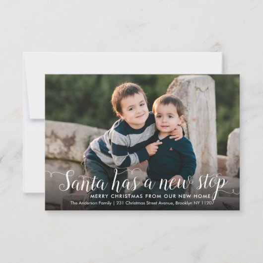 サンタニューホームストップクリスマスフォトホリデームービング 案内状 (正面)