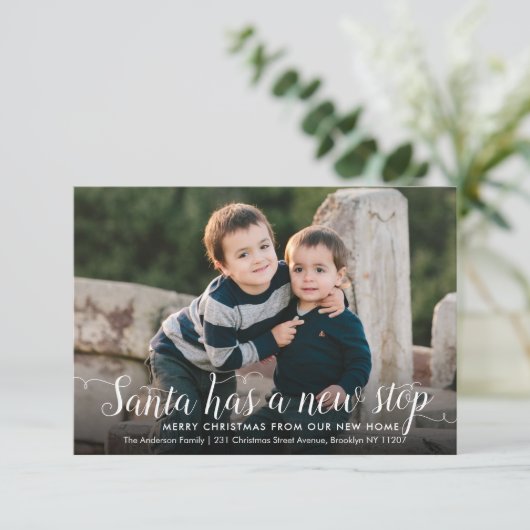 サンタニューホームストップクリスマスフォトホリデームービング 案内状 (スタンド正面)