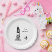 サンタニューヨークシティクリスマス紙プレート ペーパープレート (パーティー)