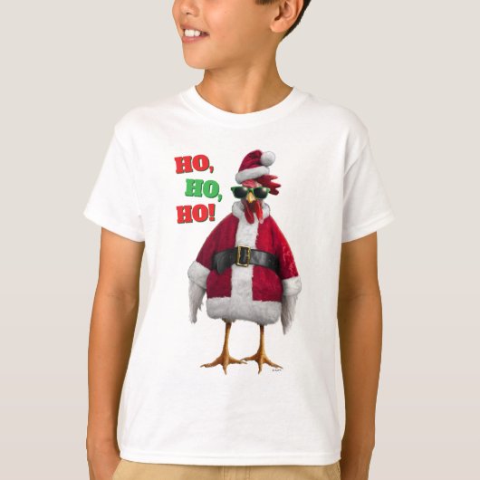サンタニワトリ Tシャツ (正面)