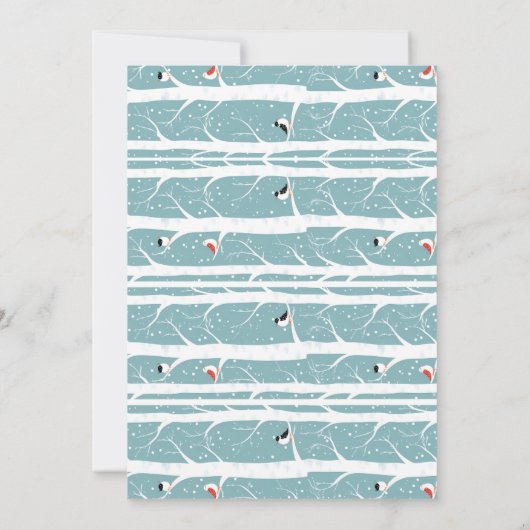 サンタニースリスト冬の森のクリスマス 招待状 (裏面)