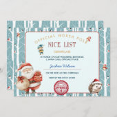 サンタニースリスト冬の森のクリスマス 招待状 (正面/裏面)