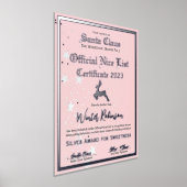 サンタニース公式ニース証明書箔プリント 箔ポスター (レイダウン)