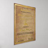 サンタニース公式ニース証明書箔プリント 箔ポスター (レイダウン)