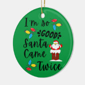サンタニ来ュース大人のプンファミリークリスマスパーティー セラミックオーナメント (左)
