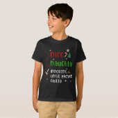 サンタニ親愛ースいけなで有罪のおもしろいキリスト Tシャツ (正面フル)