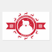 サンタノースポールステッカー 長方形シール (正面)