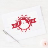 サンタノースポールステッカー 長方形シール (封筒)