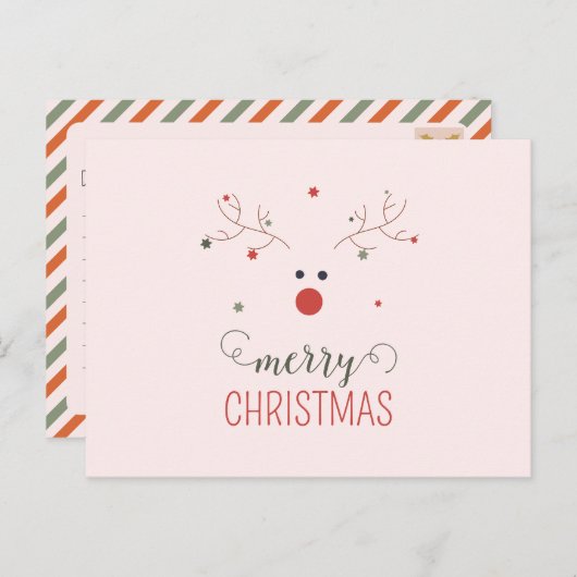 サンタノース・ポールへのかわいいクリスマスレター シーズンポストカード (正面/裏面)