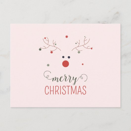 サンタノース・ポールへのかわいいクリスマスレター シーズンポストカード (正面)