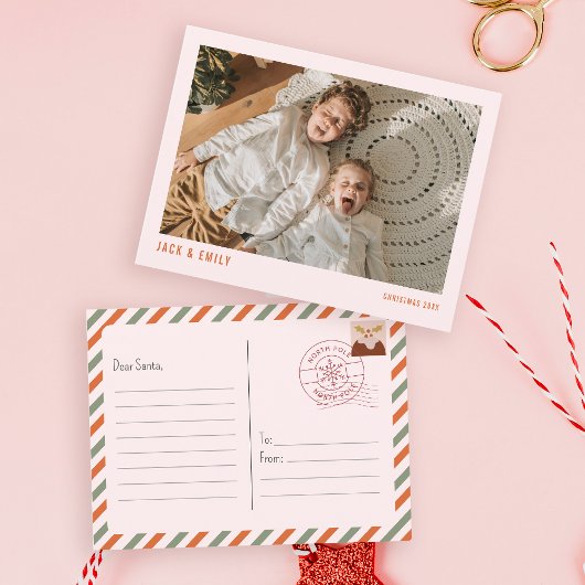 サンタノース・ポールへのフォトクリスマスレター シーズンポストカード
