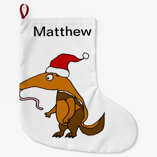 サンタハおもしろいットのクリスマス漫画のアンテイター ラージクリスマスストッキング (正面)