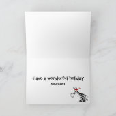 サンタハおもしろいットのクリスマス漫画のゼブラ シーズンカード (内部)