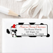 サンタハおもしろいットのメリークリスマス牛 ラベル (インサイチュ)