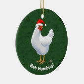 サンタハおもしろいットウンチのバハハンブチキンクリスマス セラミックオーナメント (右)