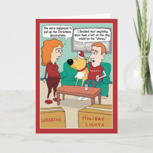 サンタハおもしろいットオンドッグクリスマスカード シーズンカード (正面)