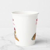 サンタハおもしろいット付きクリスマスタイガー動物 紙コップ (右)